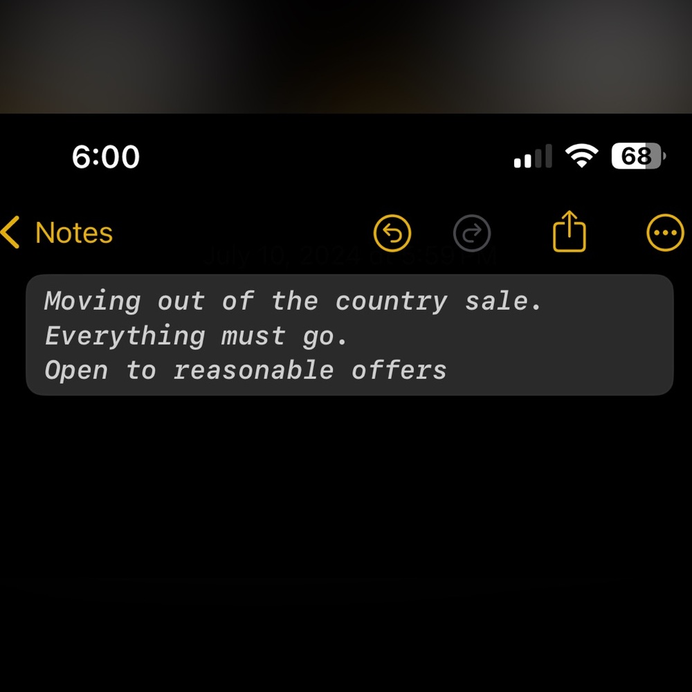 Moving and every must go
